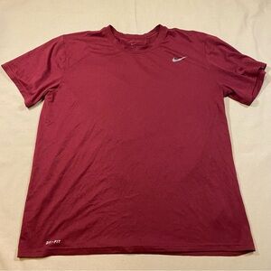 Nike Men's Burgundy Dri-FIT Tee